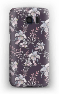 Lilla blomster deksel Galaxy S6