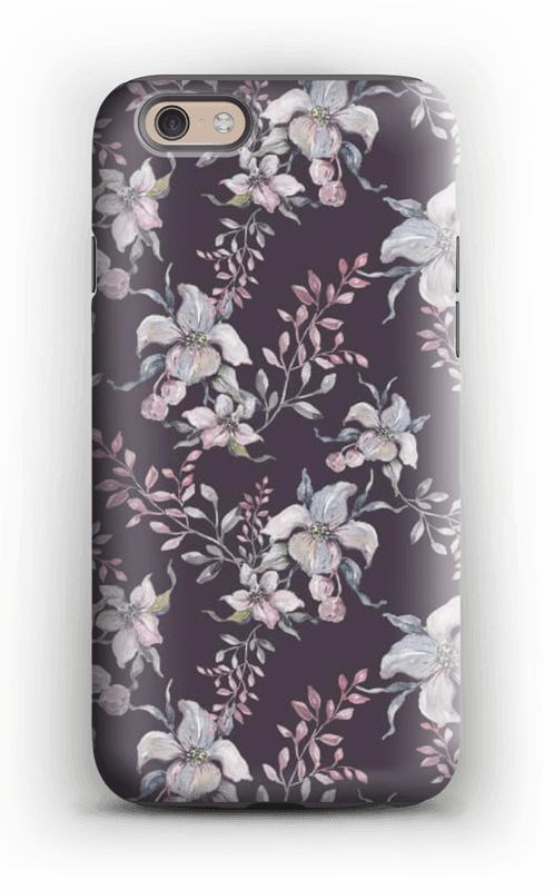 Flowers & purple case IPhone 6s tough
