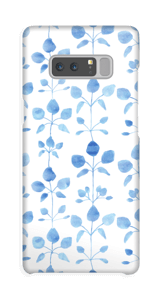 Blå blomster deksel Galaxy Note8