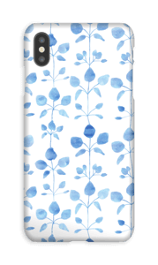 Sinisiä kukkaisia kuoret IPhone XS Max