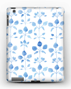 Blå blomster deksel IPad 4/3/2