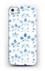 Blå blomster deksel IPhone SE