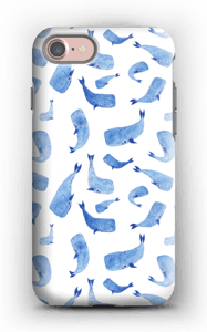 Hvaler i blått deksel IPhone 7 tough