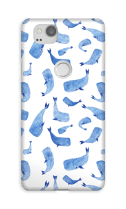 Hvaler i blå cover Pixel 2
