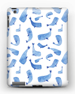 Hvaler i blått deksel IPad 4/3/2