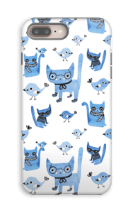 Linnut ja kissat kuoret IPhone 8 Plus tough