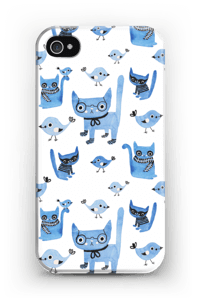 Fugler og katter deksel IPhone 4/4s