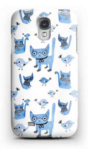 Fugler og katter deksel Galaxy S4