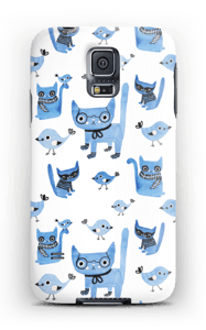 Fugler og katter deksel Galaxy S5