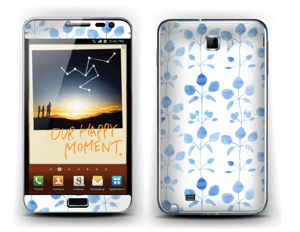 Flowers in blue Skin Galaxy Note