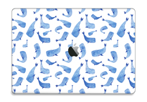 Sinisiä valaita tarrakuori MacBook Pro 15” 2016-