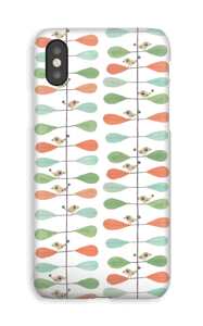 Piccoli uccelli e foglie cover IPhone XS