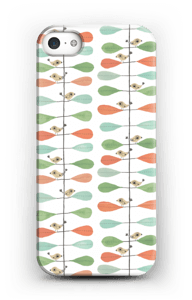 Småfugler og blader deksel IPhone SE