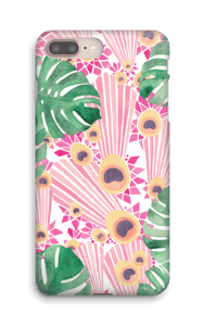 Rosa påfugl deksel IPhone 8 Plus