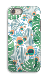 Blå påfugl deksel IPhone 8 tough