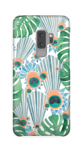 Sininen riikinkukko kuoret Galaxy S9 Plus