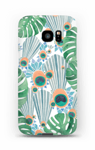 Blå påfugl deksel Galaxy S7 Edge