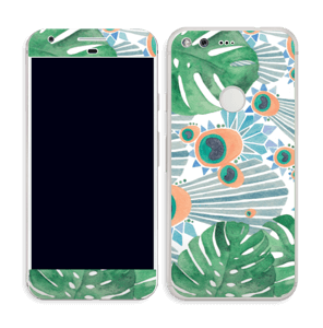 Blue Peacock Skin Pixel