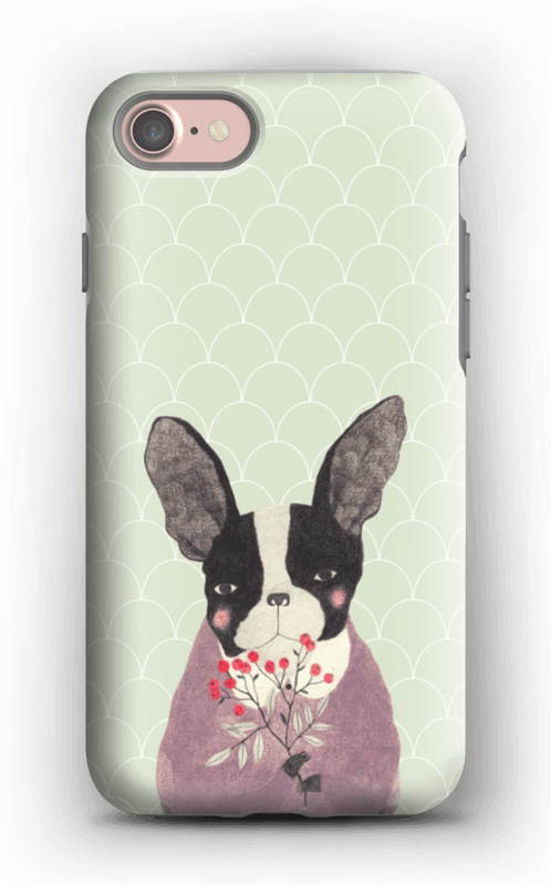 Fransk bulldog skal IPhone 7 tough