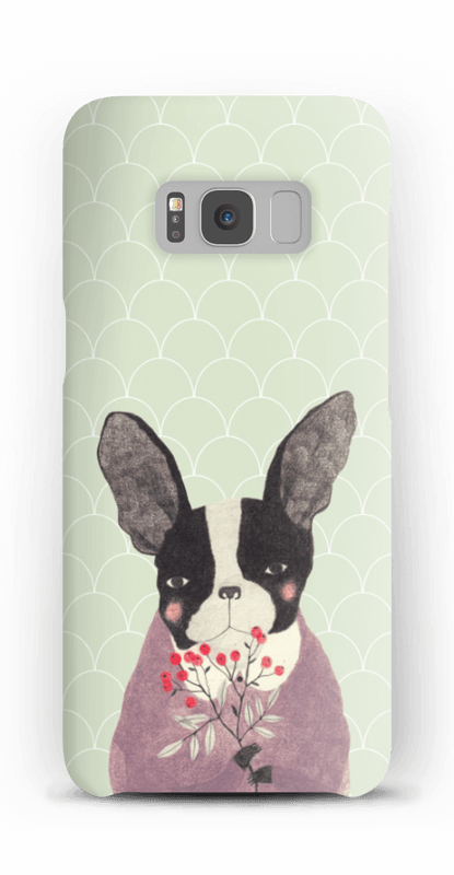 Fransk bulldog skal Galaxy S8