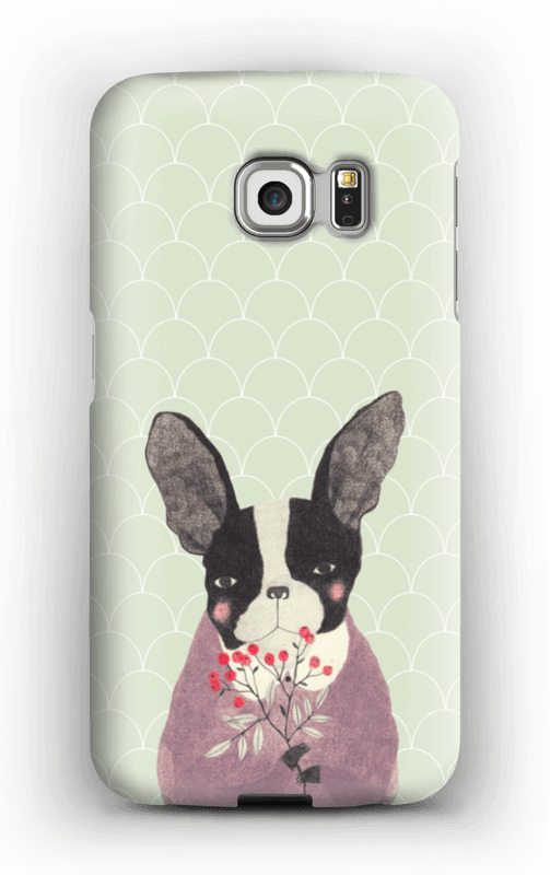 Fransk bulldog skal Galaxy S6 Edge