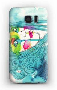 Kvinne i blått deksel Galaxy S6