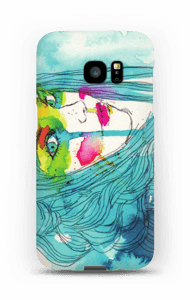 Kvinne i blått deksel Galaxy S7 Edge