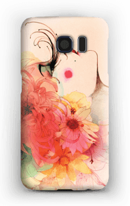 Jente med lange øyevipper deksel Galaxy S6