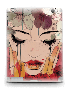 Girl & flowers  Skin IPad 4/3/2
