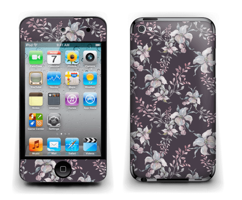 Lilla blomster Skin IPod Touch 4th Gen