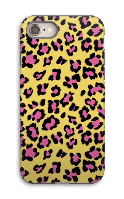 A phone case with leopard print