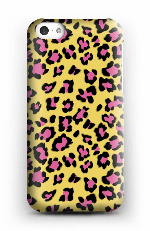 A phone case with leopard print