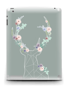 Grey Blooming Deer Skin IPad 4/3/2