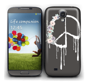 Peace Flowers Skin Galaxy S4