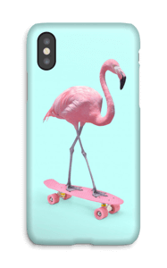Flamingo på skateboard cover IPhone X