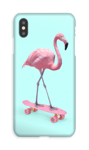 Flamingo op skateboard hoesje IPhone XS Max