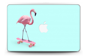 Flamingo on a skateboard Skin MacBook Air 11”