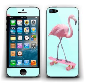 Flamingo on a skateboard Skin IPhone 5