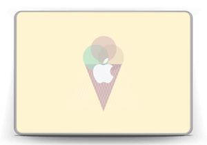 Jäätelö keltainen tarrakuori MacBook Pro 13” -2015