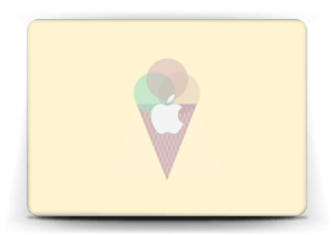 Jäätelö keltainen tarrakuori MacBook Air 13”