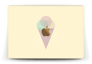 Jäätelö keltainen tarrakuori MacBook 12”