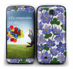Blue flowers  Skin Galaxy S4