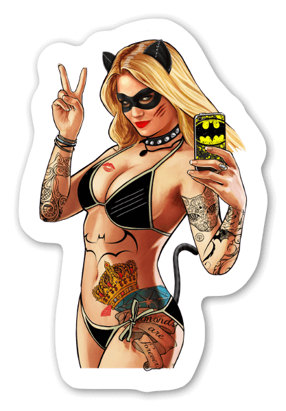 Catwoman GTA 5 style sticker