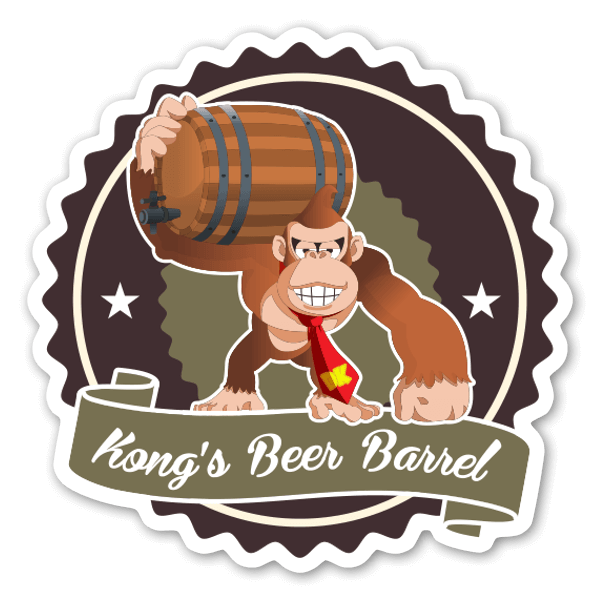 Donkey Kong Beer sticker