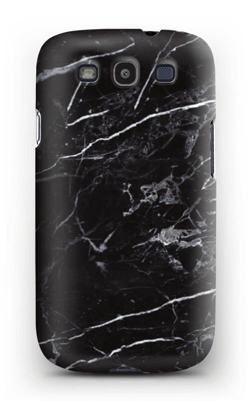 Svart marmor deksel Galaxy S3