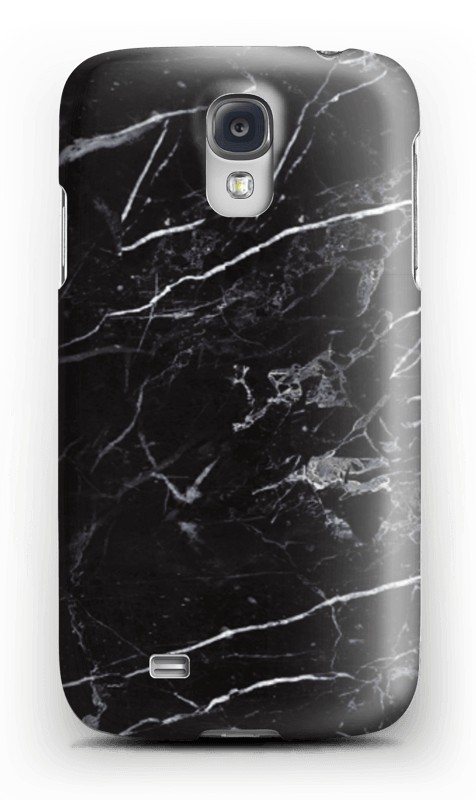 Svart marmor deksel Galaxy S4