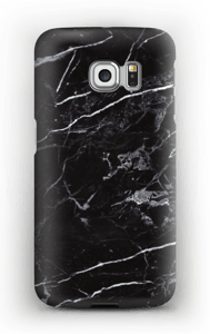 Svart marmor deksel Galaxy S6 Edge