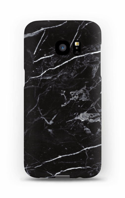 Svart marmor deksel Galaxy S7 Edge