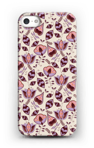 Lillablom deksel IPhone SE