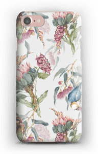 Paratiisilinnut ja valkoinen tausta kuoret IPhone 7